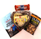 Torika , Melkesjokolade ,Snacks , Oliven Snacks , hjerte moss kurv 