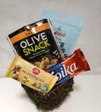 Torika , Melkesjokolade ,Snacks , Oliven Snacks , moss natur kurv 