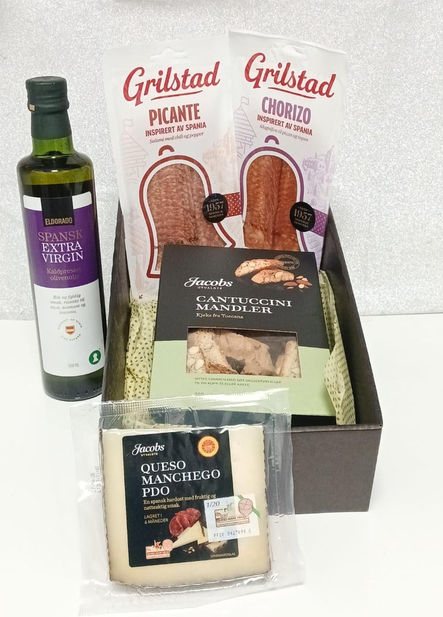 Delikat spansk matgavepakke til feiringen