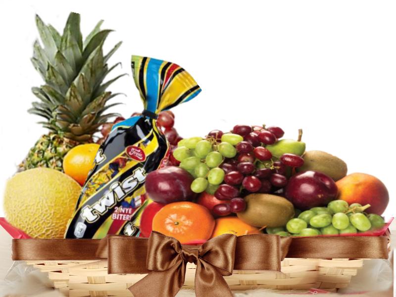 Fruktkurv Ca. 6kg med Twist som Vertinnegave