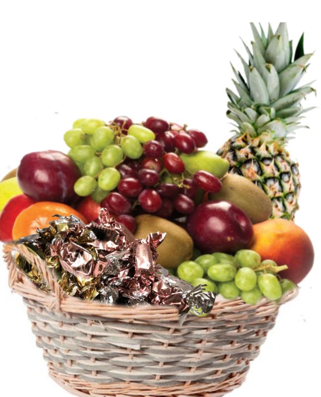 Fruktkurv, melkesjokolade
