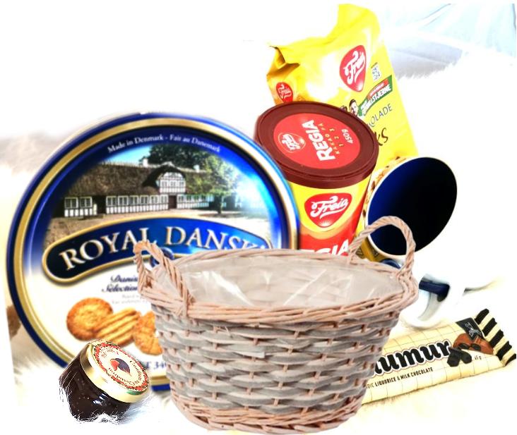 Gourmet Gift Basket-Flettet kurv 30 cm lys