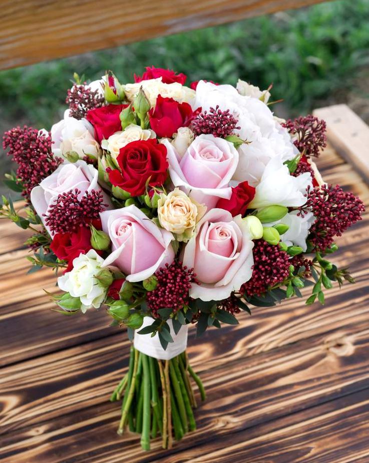 Rose Miksfarger Bukett