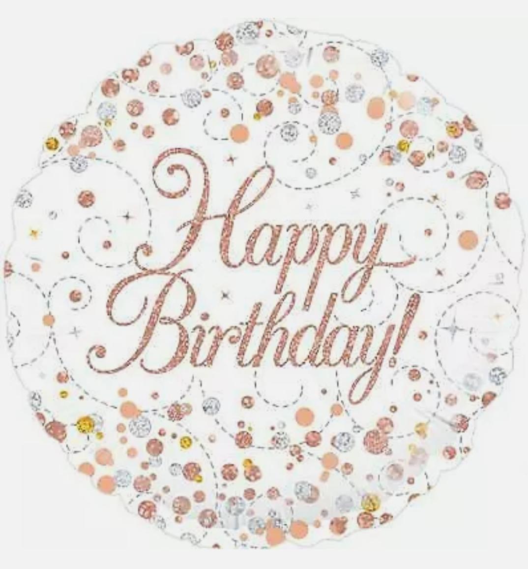 Folieballong Luxury Happy Birthday  47 cm